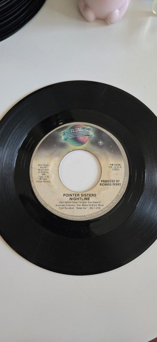 7-inch vinyl 45 RPM LP Automatic, "Nightline" by the Pointer Sisters