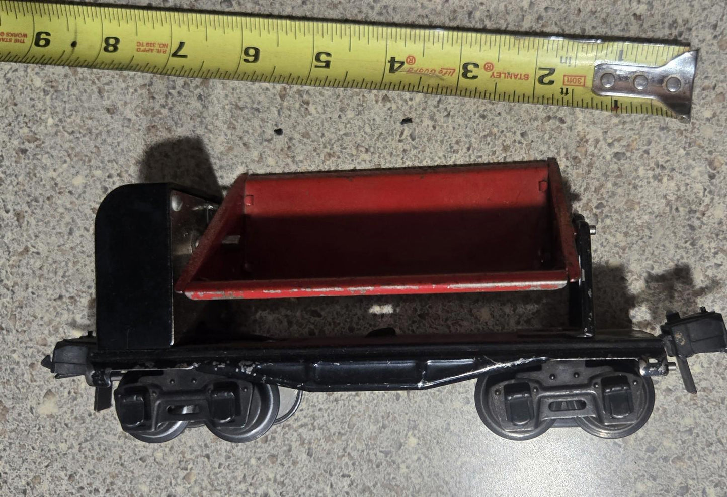Lionel 3659 Metal Diecast Side Dump Red Train Car Utility O Guage