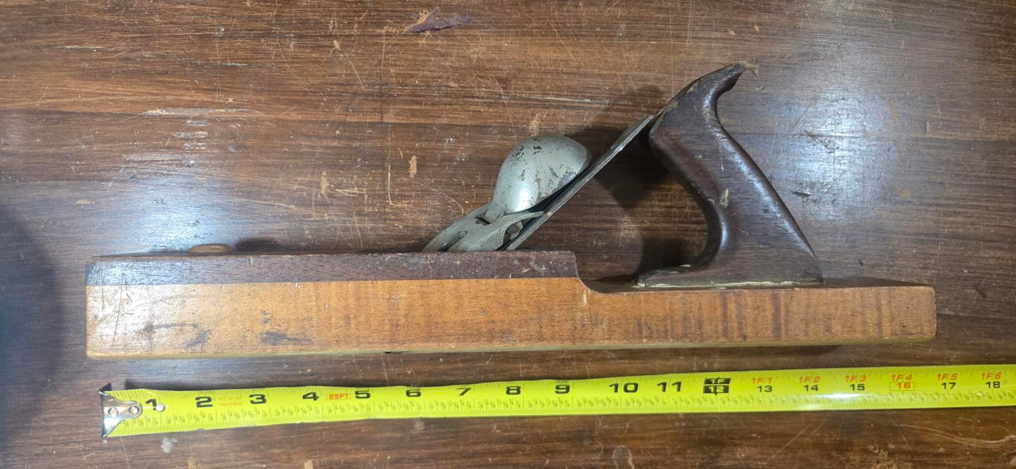 Vintage Wooden Stanley USA Conn. Hand Plane Woodworking Tool