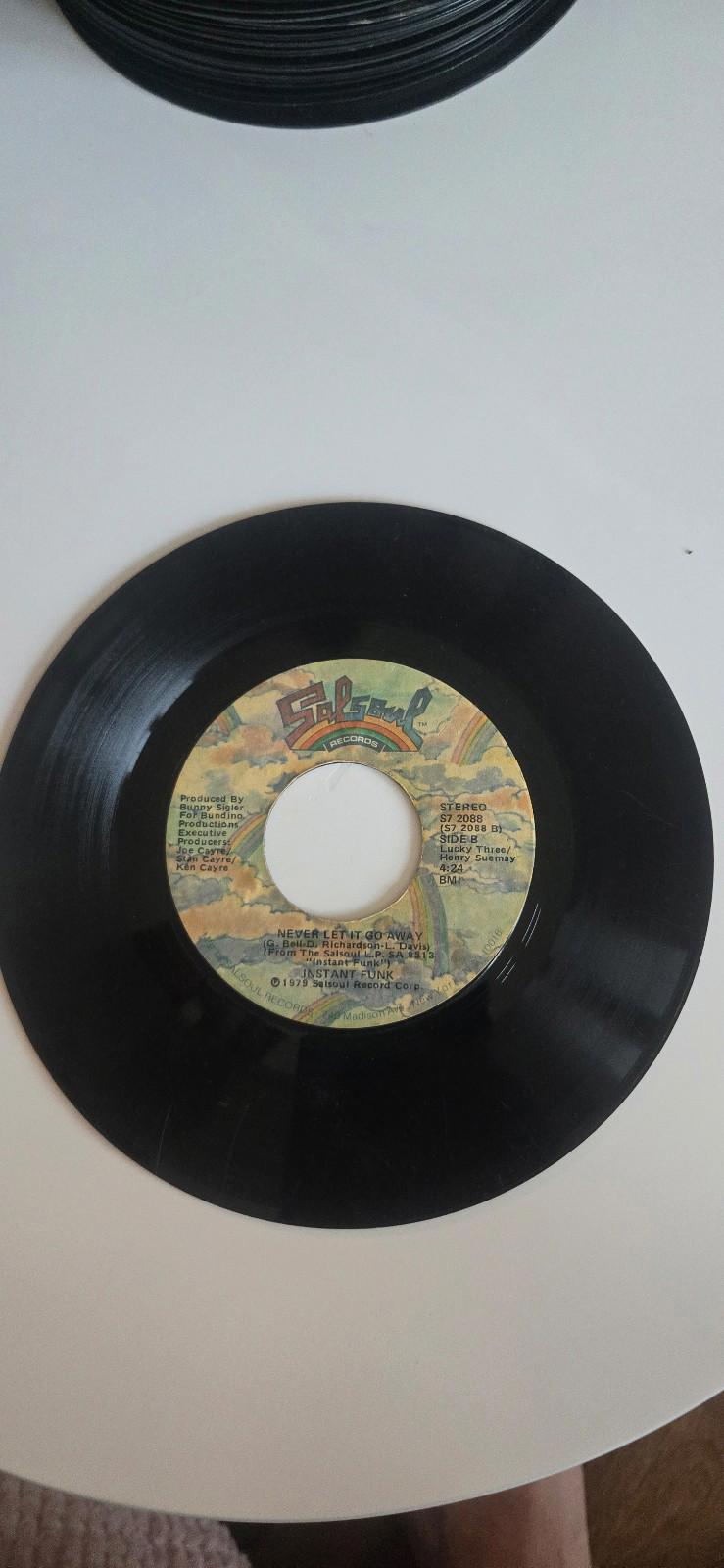 7-inch 45 RPM Vinyl "Never Let It Go Away" Crying" By Instant Funk