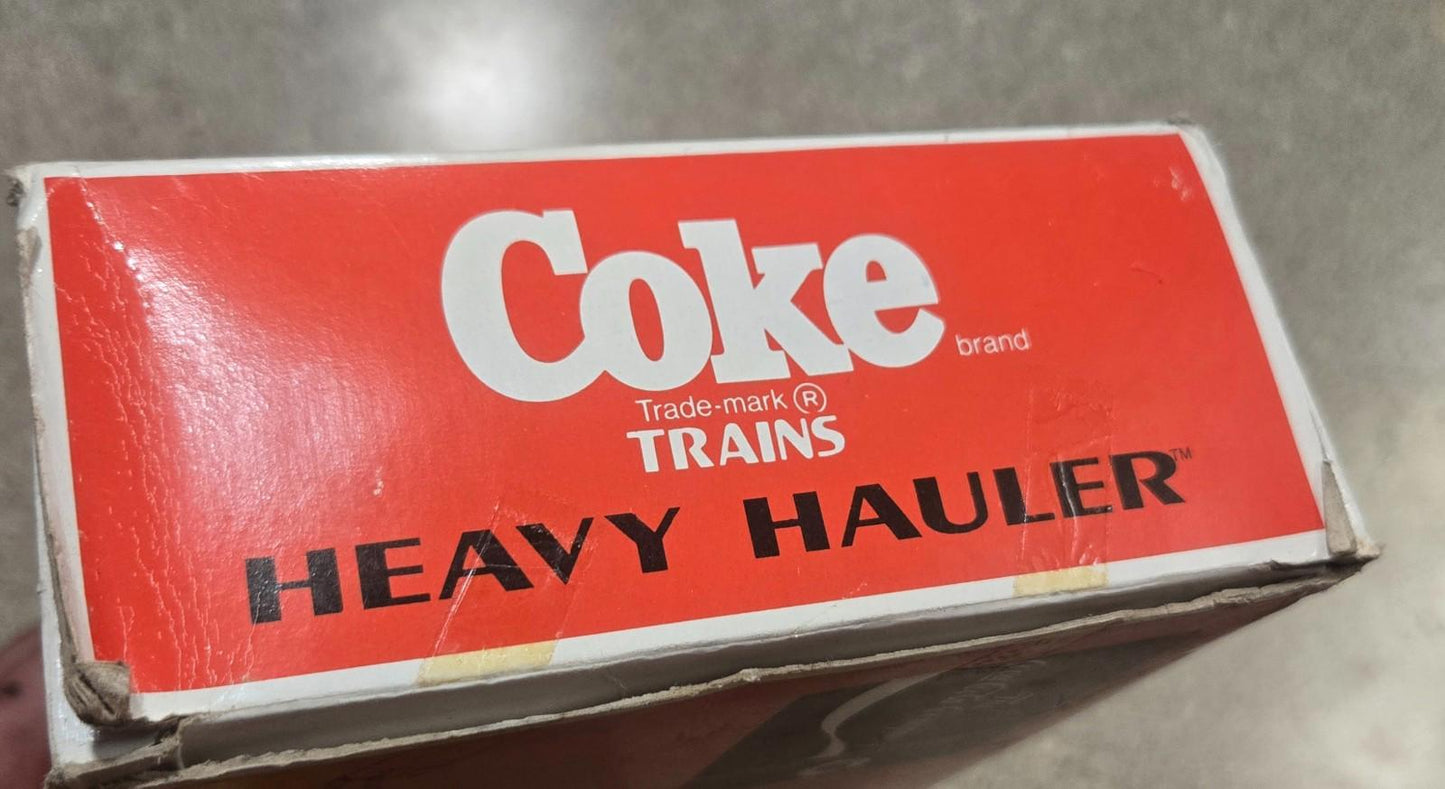 Coca Cola Heavy Hauler Tractor Trailer Flat Car Set Die Cast Metal 1990 15”