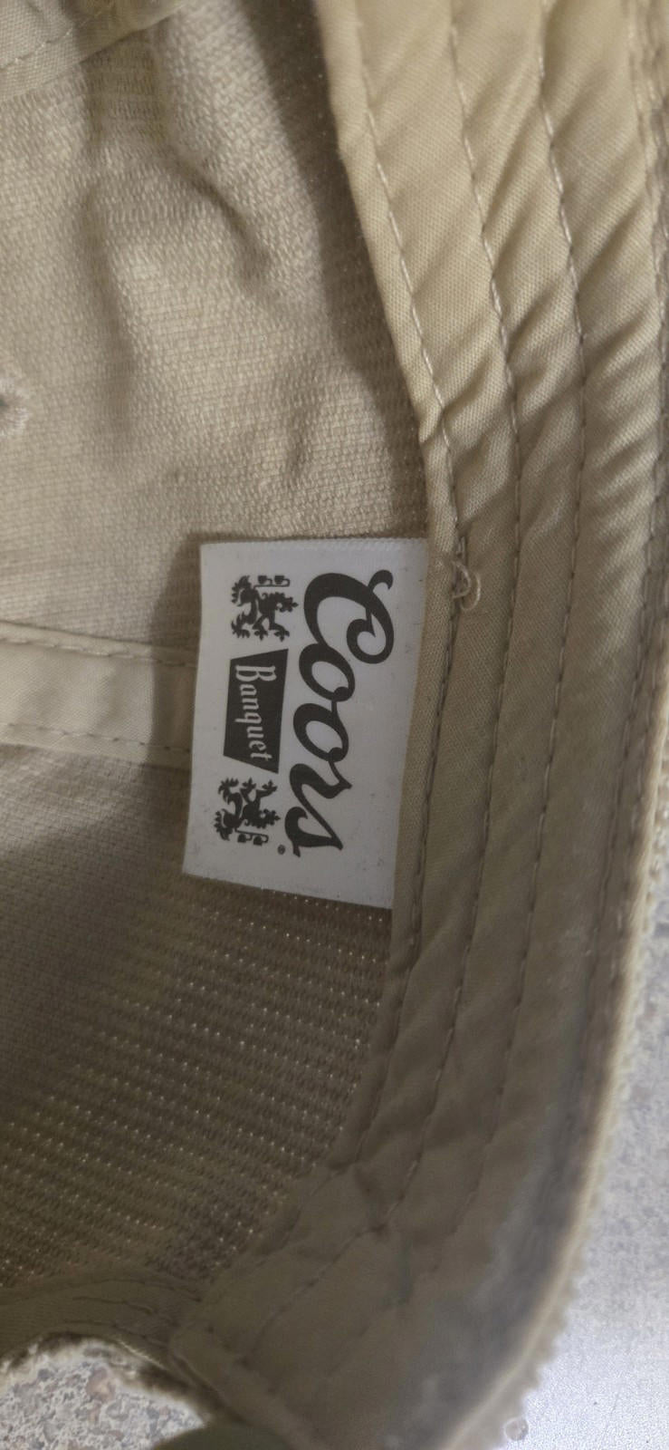 Coors Beer Alcholiania Men's Tan Snapback Cotton Corduroy Billed Hat