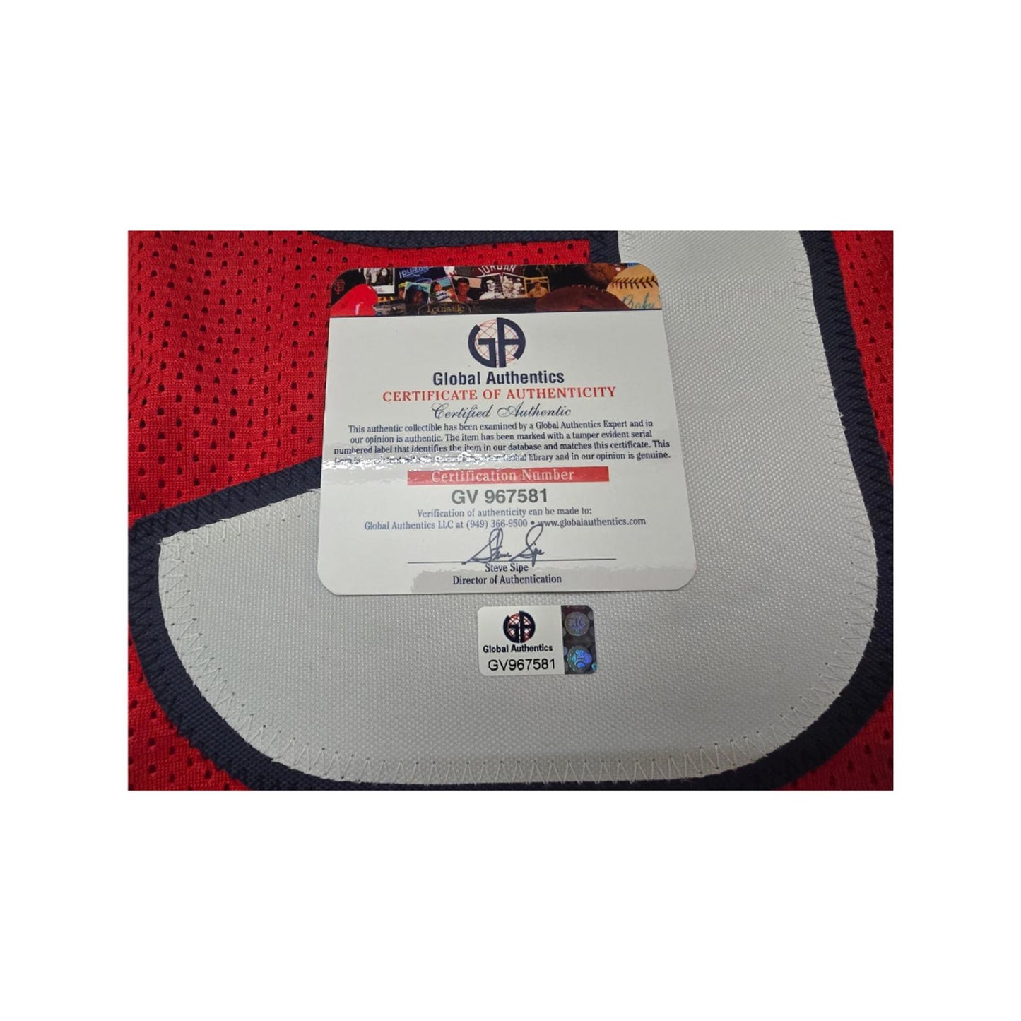 Autographed J.J. Watt Houston Texans Red Football Jersey coa