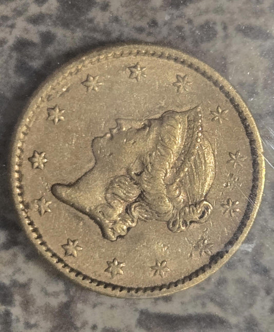 1852-P Liberty Head Gold Dollar Rare Beautiful Ungraded Coin Currency Bullion