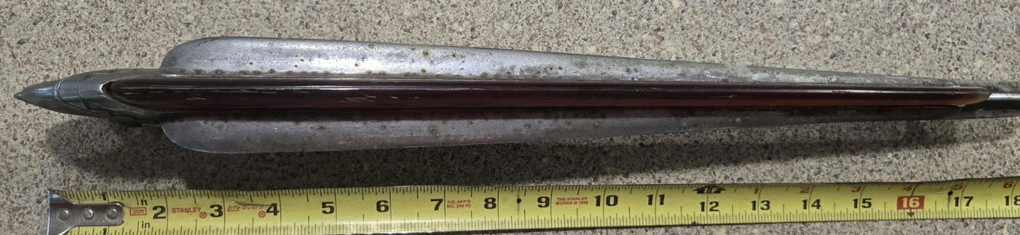 All Original VTG Pontiac Chieftain Red Lucite Insert 1946 508615 Chrome Art Deco