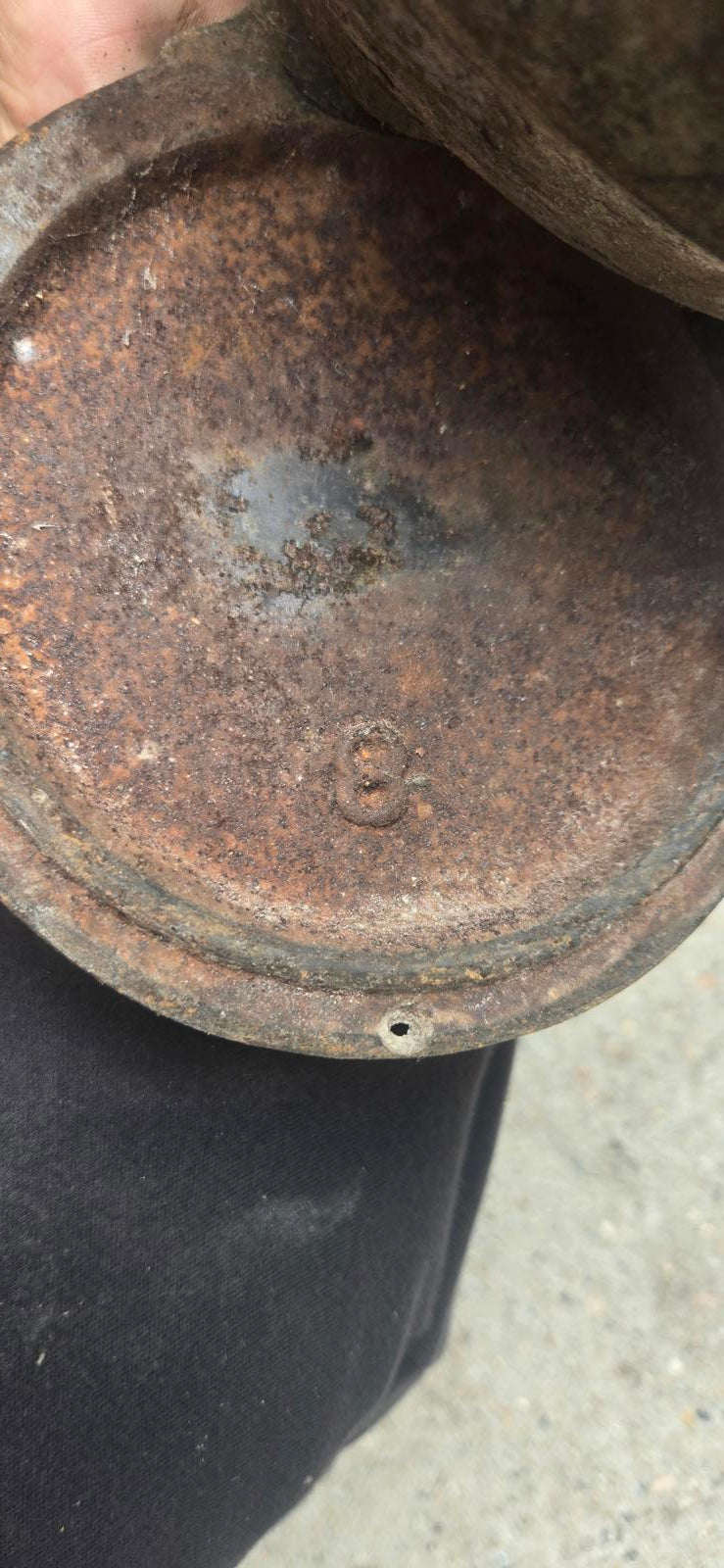 Antique Vtg Cast Iron Preloved Kettle For Open Fire Wood Burner Stove Marked w/8