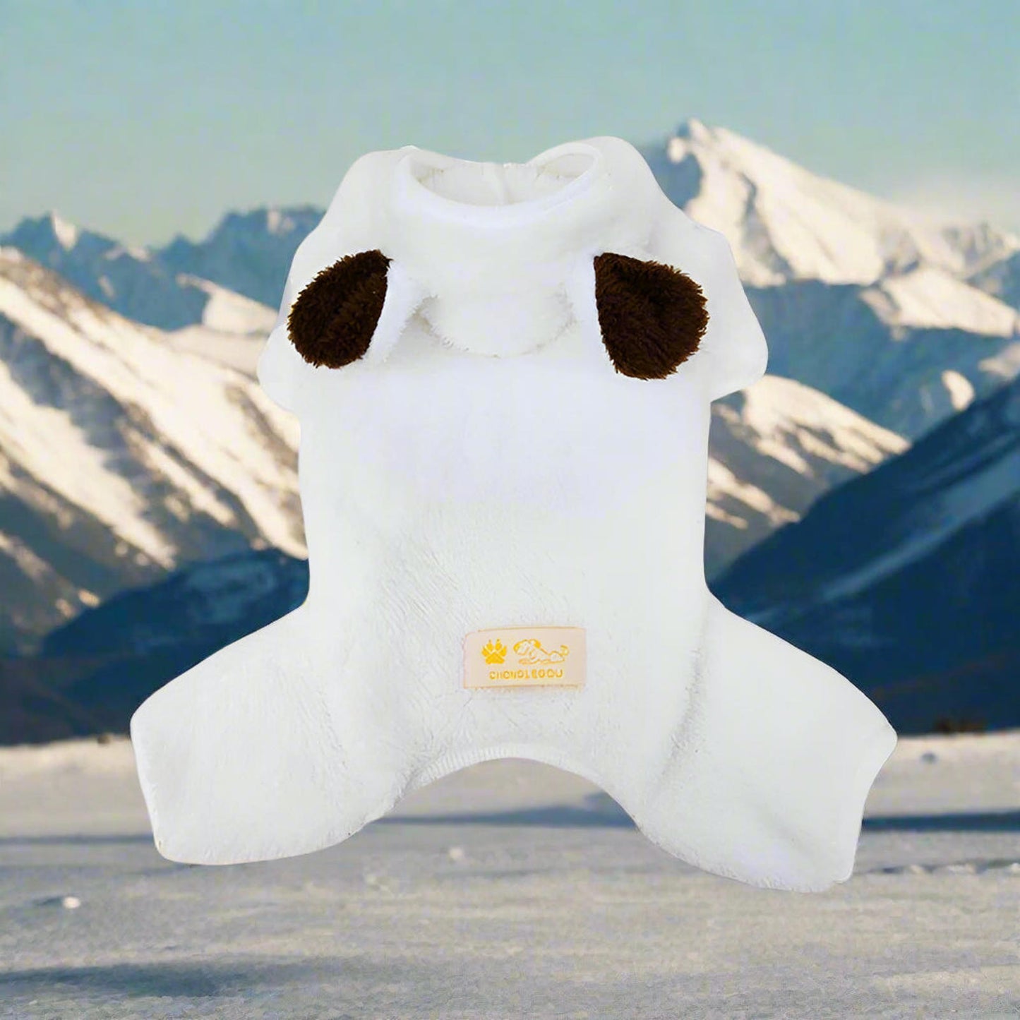 Bear Dog Jumpsuit Winter Warm Dog Clothes for Small Dogs Costume Fuzzy Warm