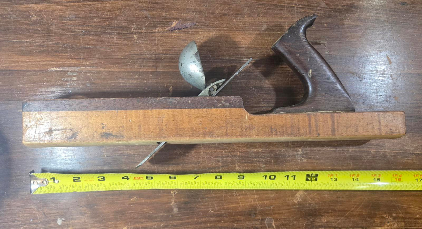 Vintage Wooden Stanley USA Conn. Hand Plane Woodworking Tool