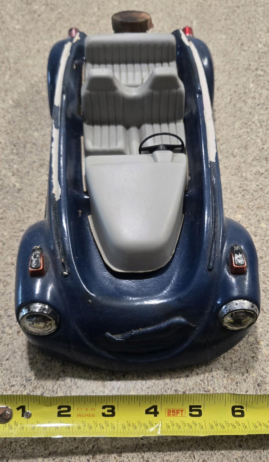 Volkswagen Beetle Car Liquor Jim Beam Decanter Ceramic Anniversary