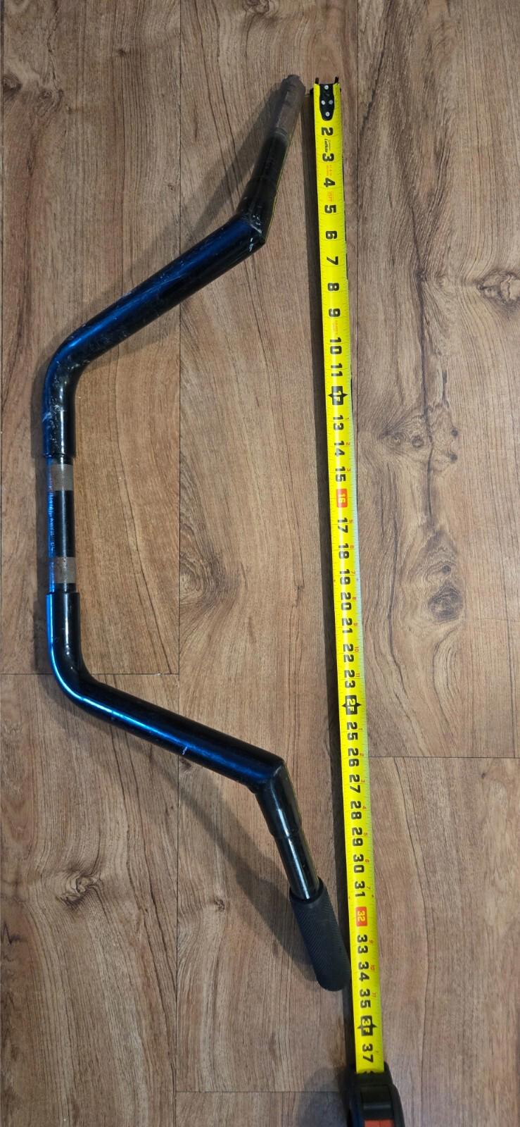 10" H x 35" L x 1" D Ape Hanger Motorcycle Handlebar Black