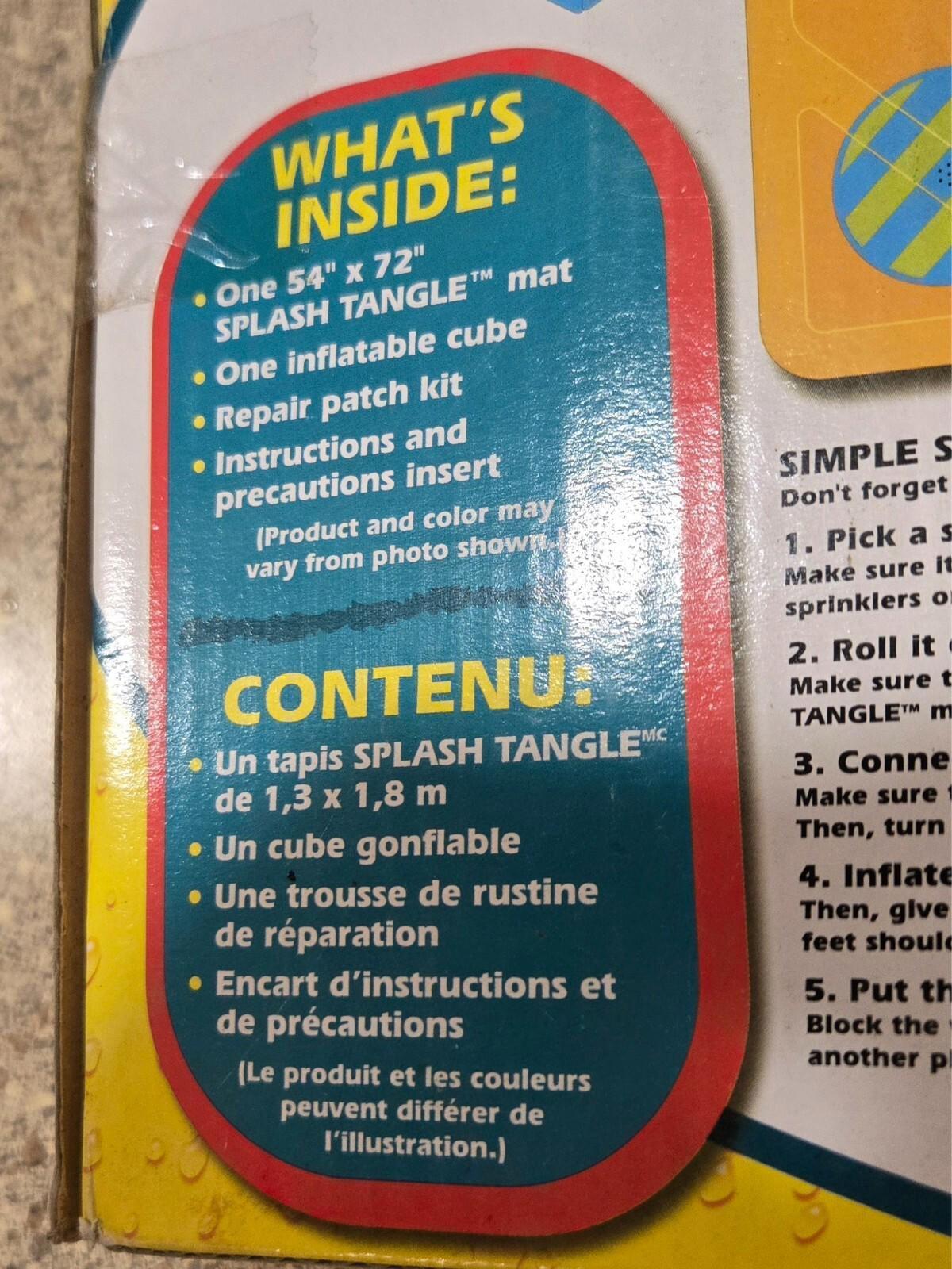 Wham-O Splash Tangle Outdoor Yard Twister Style Water Game Mat New in Box