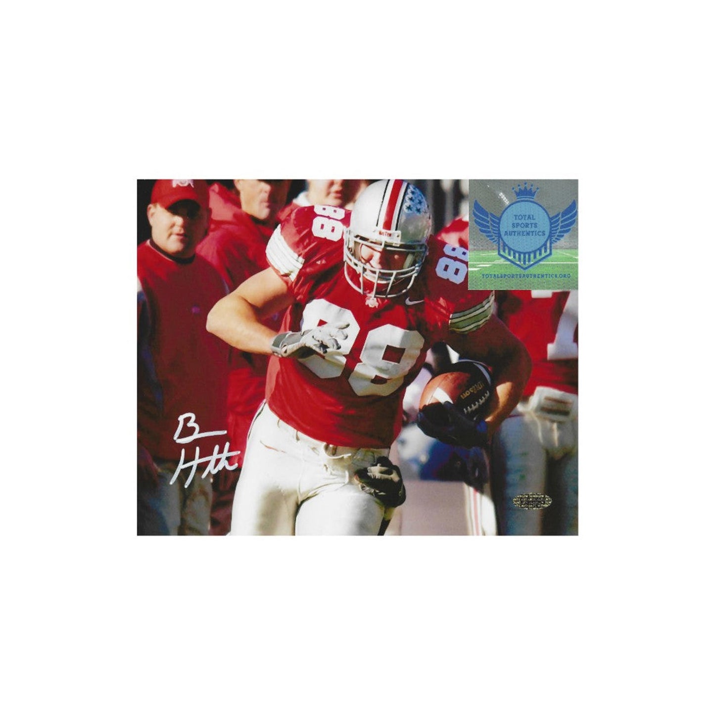 BEN HARTSOCK AUTOGRAPHED 8X10 PHOTO OHIO STATE WITH COA