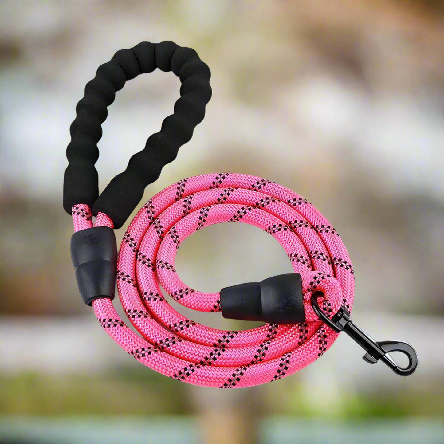 5' Braided Nylon Leash: Durable & Reflective for Dogs Goat Horse Cat Duck Clip