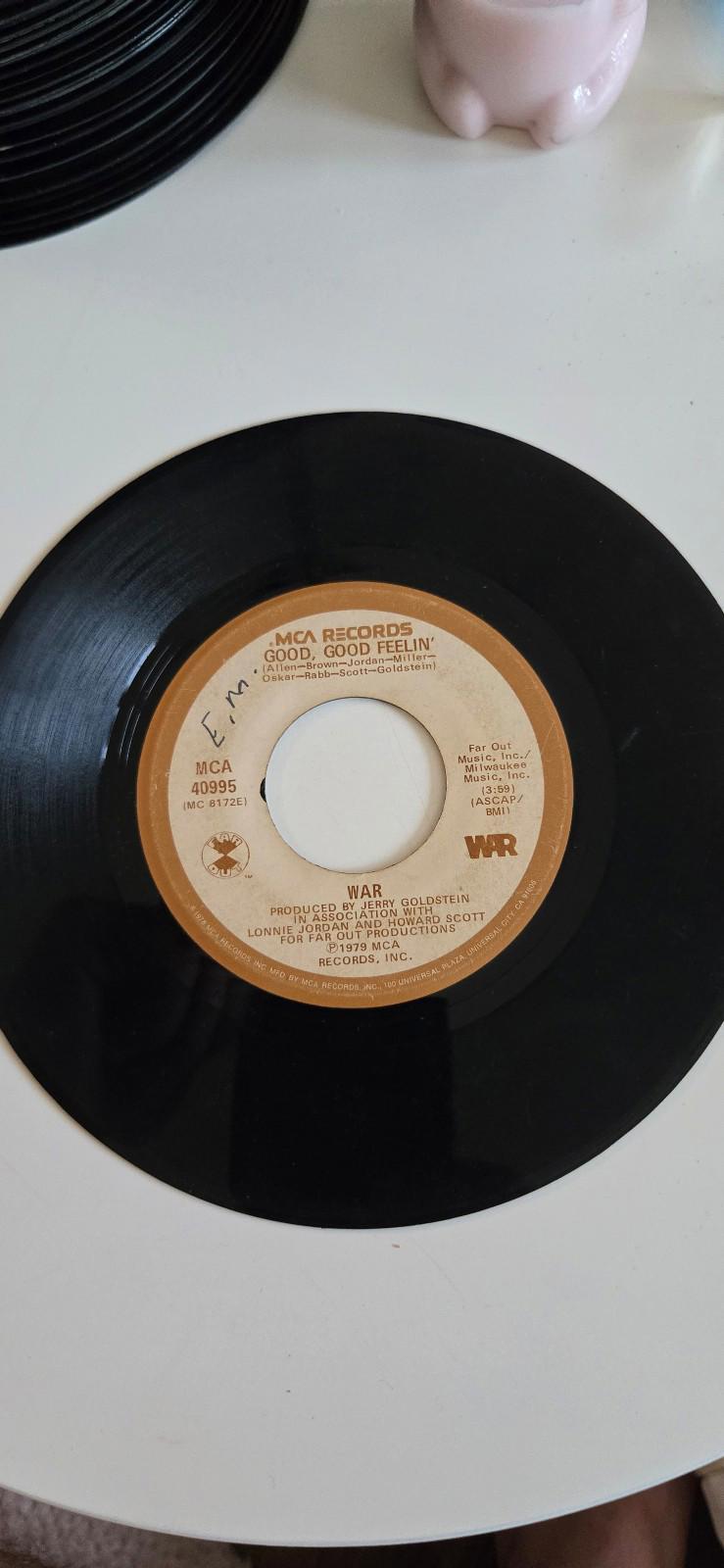 7-inch vinyl 45 RPM) by the band War. Good, Good Feelin', Baby Face, 1979