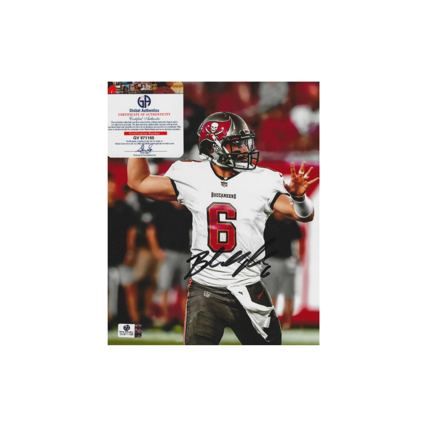 Baker Mayfield Tampa Bay Buccaneers Autographed 8x10 Photo With COA