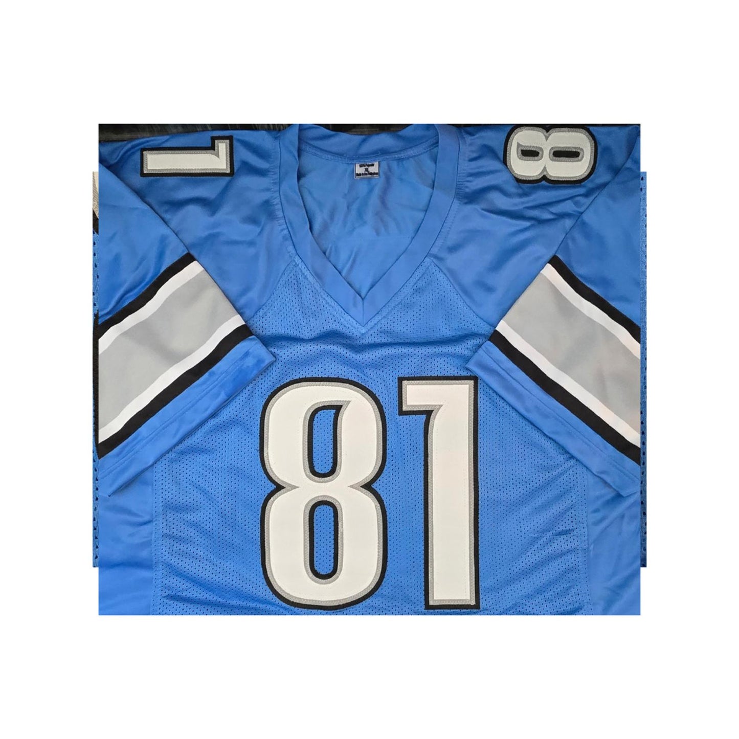 Calvin Johnson Detroit Lions Autographed Custom Football Jersey With COA