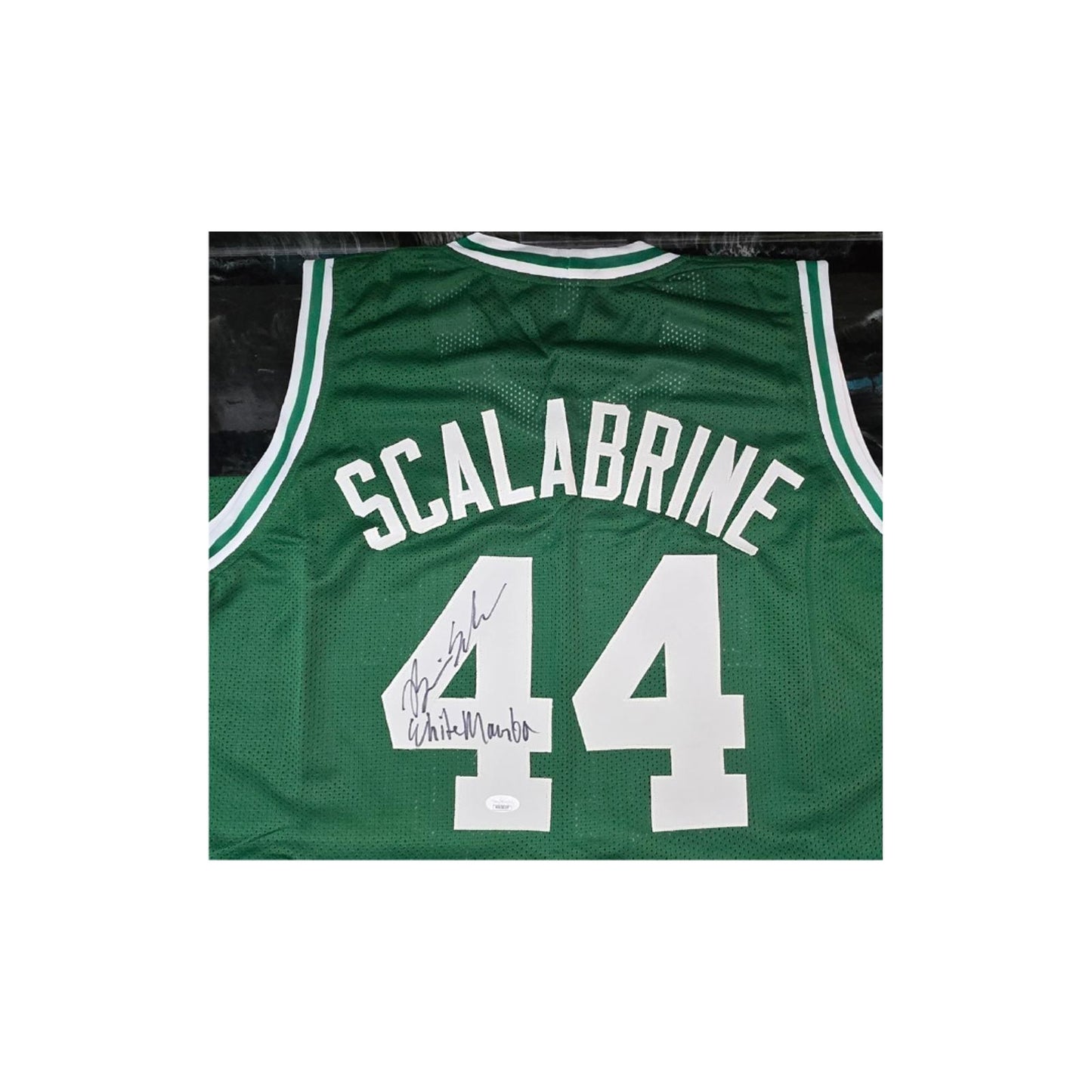 Brian Scalabrine Boston Celtics Autographed & Ins Custom Basketball Jersey coa