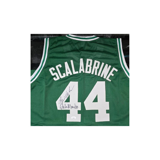 Brian Scalabrine Boston Celtics Autographed & Ins Custom Basketball Jersey coa