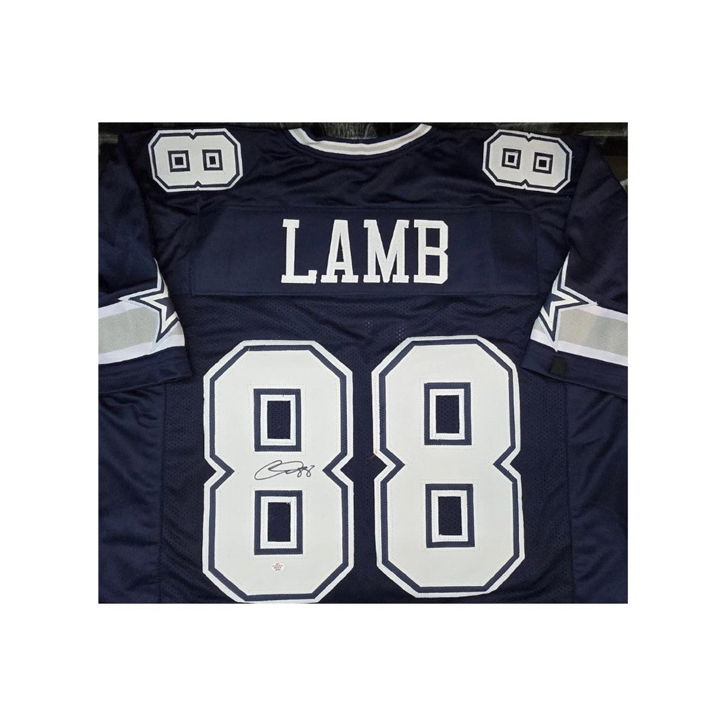CeeDee Lamb of the Dallas Cowboys autographed football jersey COA