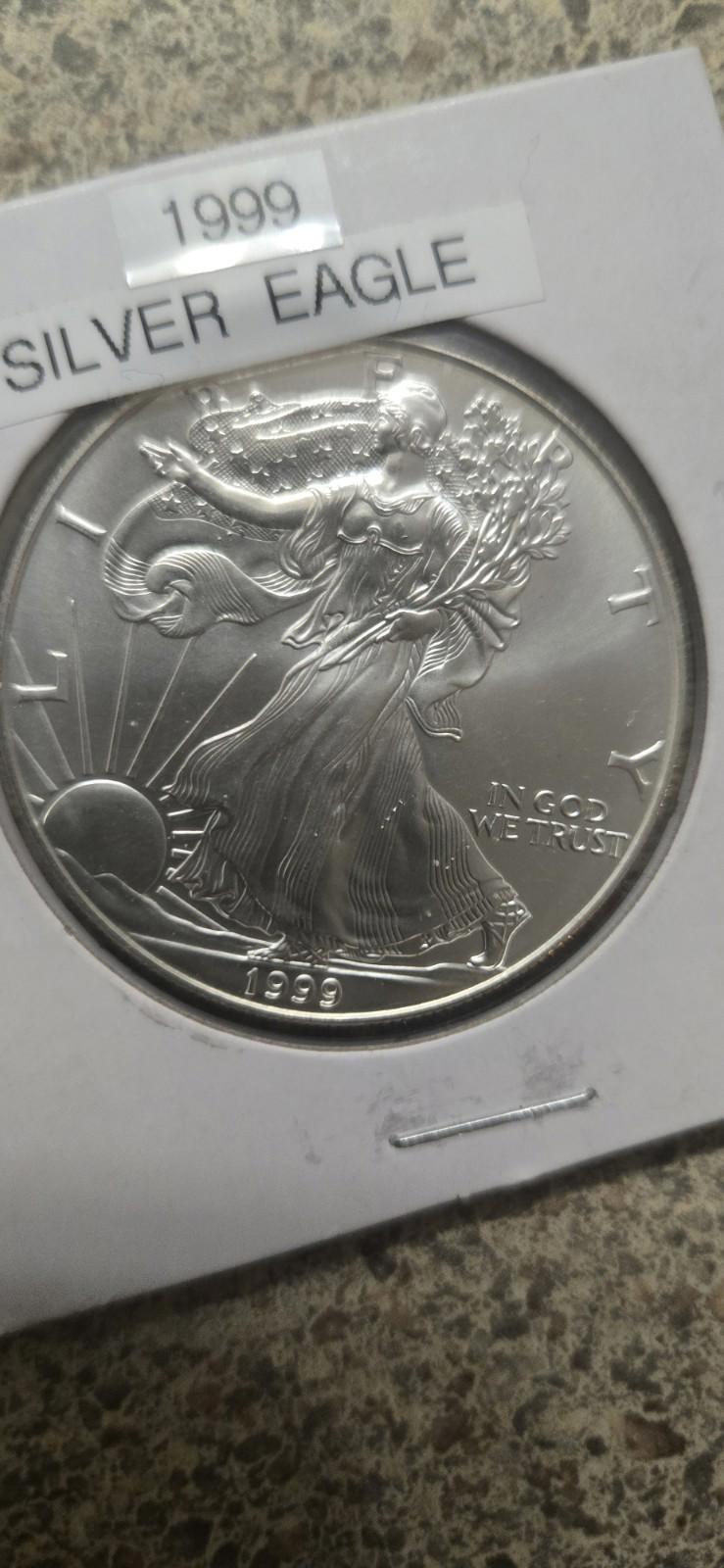 Better Date 1999 American Silver Eagle 1 Troy Oz .999 Fine Silver