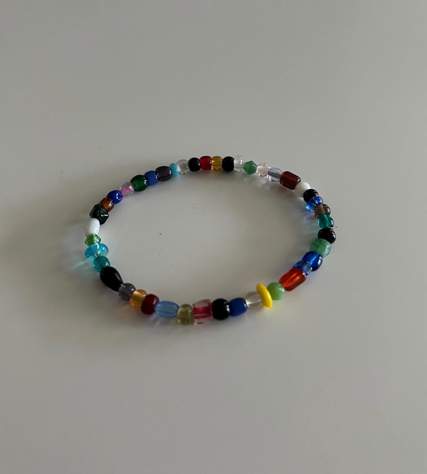 Multicolored Beaded Stretch Bracelet