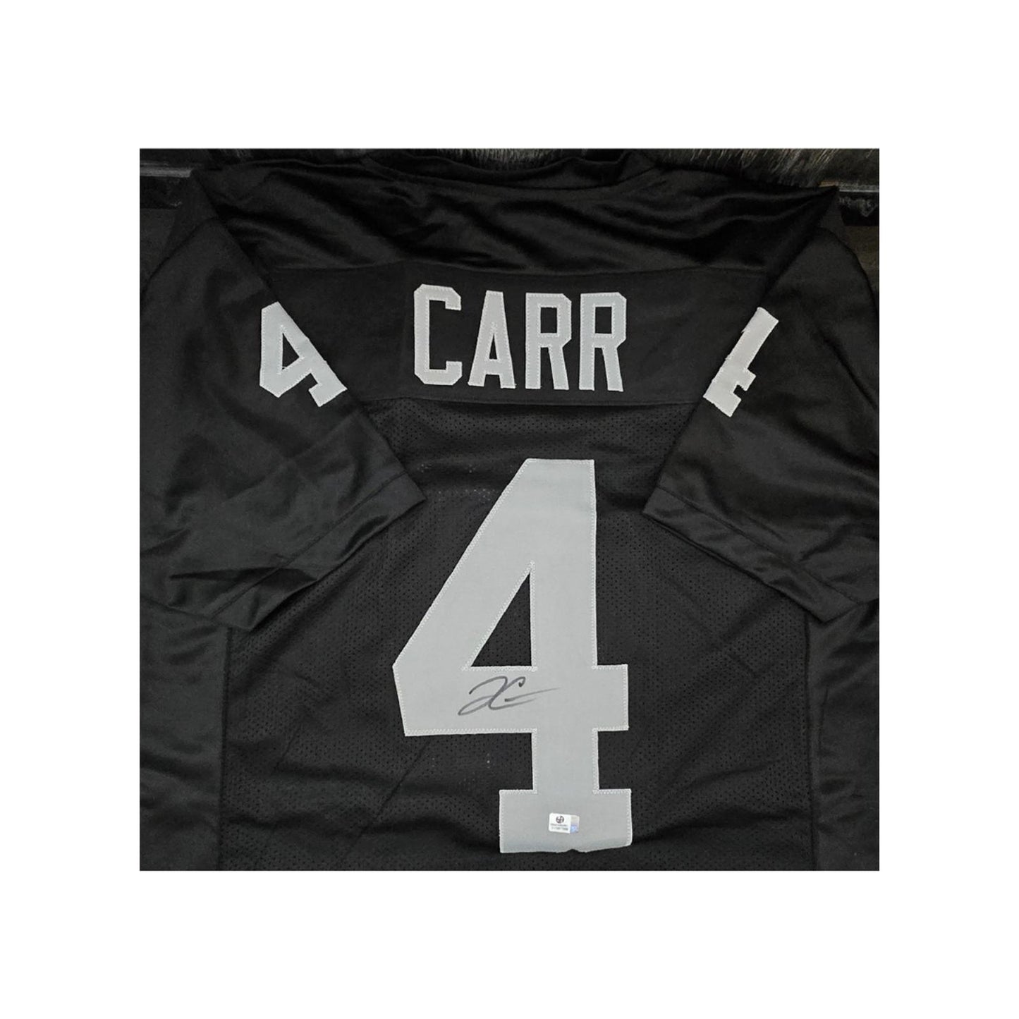 Derek Carr Los Angeles Raiders Autographed Black Football Jersey coa