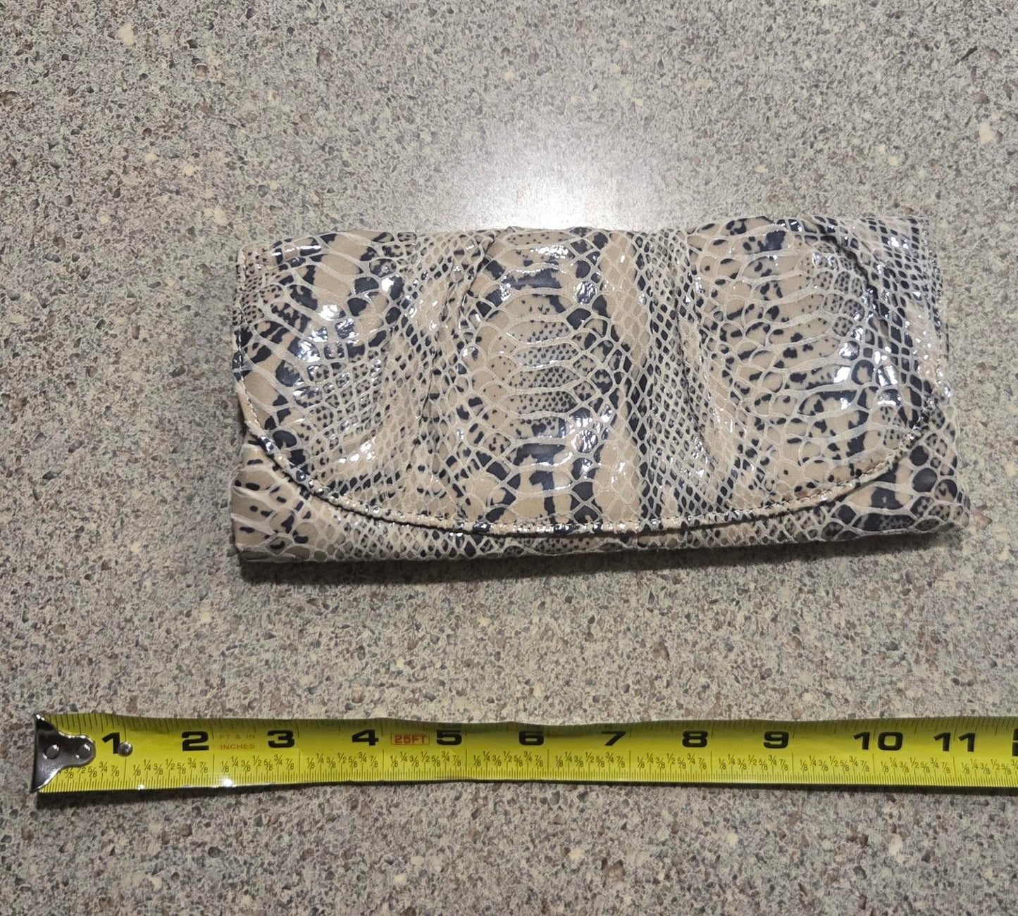 Antonio Melanin Faux Snake Skin Purse w/ Removable Matching Wallet & Storage Bag