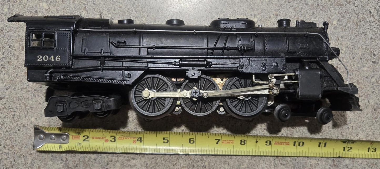 Lionel 2046 Hudson 4-6-4 Steam Engine W/ 2046w Tender Car Black Vintage O guage