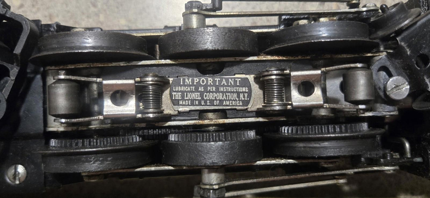 Lionel 2046 Hudson 4-6-4 Steam Engine W/ 2046w Tender Car Black Vintage O guage