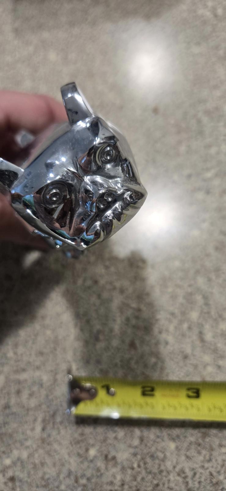 Chrome Mac Truck Bulldog Hood Ornament Emblem With Box 87931 No Base