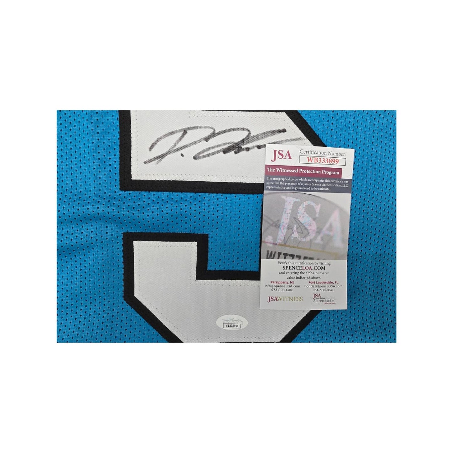 Diontae Johnson Carolina Panthers Autographed Custom Football Jersey coa