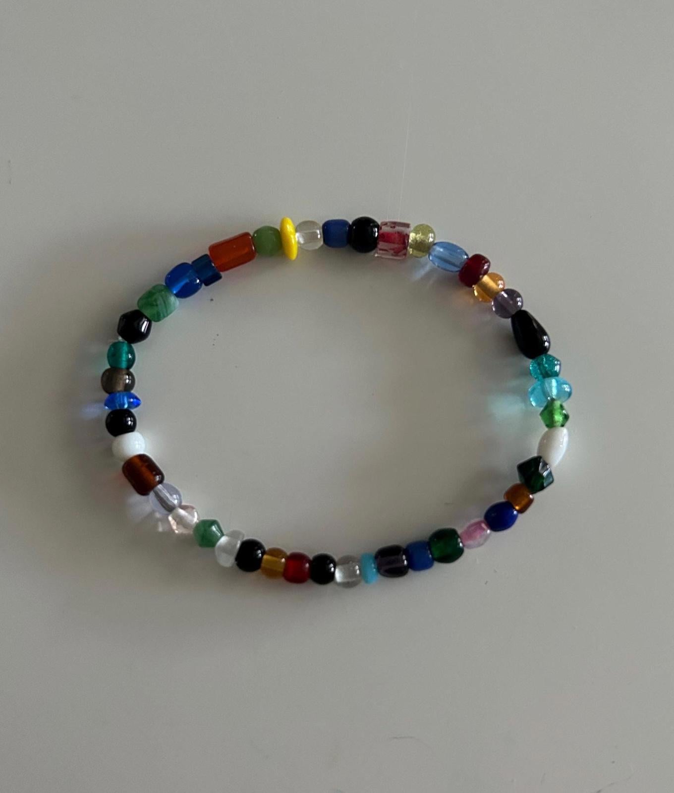 Multicolored Beaded Stretch Bracelet