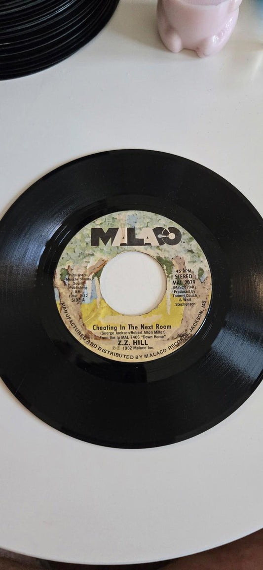 Right Arm For Your Love7-inch 45 RPM vinyl record of Z.Z. Hill's "Cheating In Th