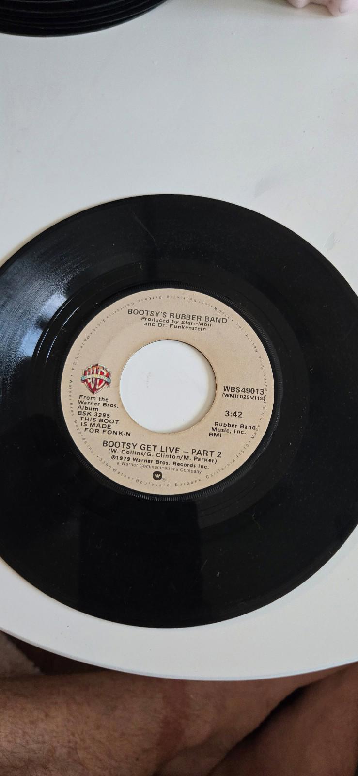 7-inch 45 RPM Vinyl "Bootsy Get Live" Bootsy Get Live Part 2" Bootsy's Rubber Ba